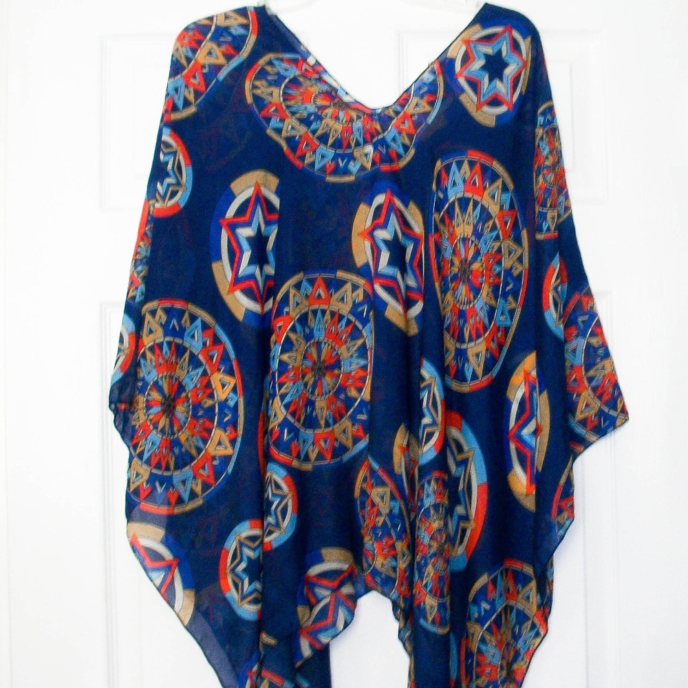 Women 's Printed Poncho - Size: One Size